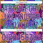 Personalized Purple White 3D Pattern Design Hawaii Palm Trees Performance Golf Polo Shirt Team Custom Name and Number