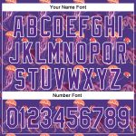 Personalized Purple White 3D Pattern Design Jellyfish And Octopus Authentic Baseball Jersey Team Custom Name and Number