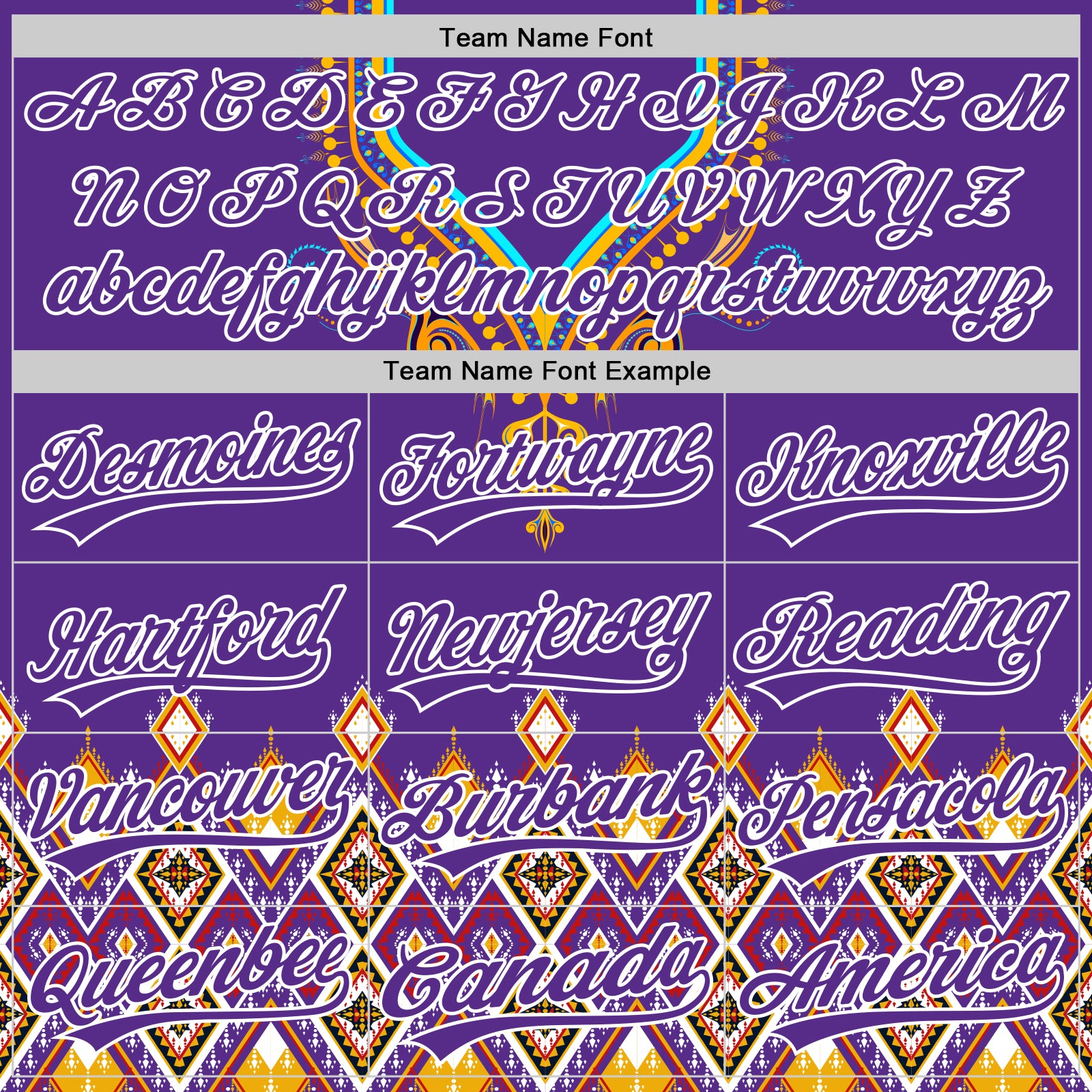 Personalized Purple White 3D Pattern Design Traditional African Ethnic Style Authentic Baseball Jersey Team Custom Name and Number Personalized Purple White 3D Pattern Design Traditional African Ethnic Style Authentic Baseball Jersey Team Custom Name and Number - Image 3