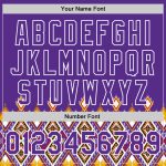 Personalized Purple White 3D Pattern Design Traditional African Ethnic Style Authentic Baseball Jersey Team Custom Name and Number
