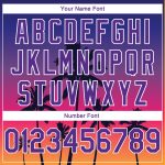 Personalized Purple White 3D Pattern Tropical Hawaii Trees Authentic Basketball Jersey Team Custom Name and Number