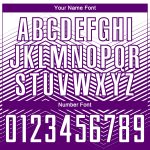 Personalized Purple White Abstract Geometric Triangles Sublimation Soccer Uniform Jersey Team Custom Name and Number