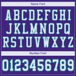 Personalized Purple White-Aqua Mesh Authentic Football Jersey Team Custom Name and Number