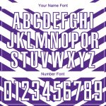 Personalized Purple White Arrow Shapes Sublimation Soccer Uniform Jersey Team Custom Name and Number