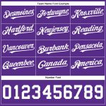 Personalized Purple White Authentic Baseball Jersey Team Custom Name and Number