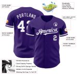 Personalized Purple White Authentic Baseball Jersey Team Custom Name and Number