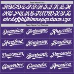 Personalized Purple White Authentic Sleeveless Baseball Jersey Team Custom Name and Number