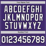 Personalized Purple White-Black Authentic Baseball Jersey Team Custom Name and Number