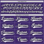 Personalized Purple White-Black Authentic Baseball Jersey Team Custom Name and Number