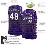 Personalized Purple White-Black Authentic City Edition Basketball Jersey Team Custom Name and Number