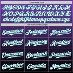 Personalized Purple White-Black Authentic Fade Fashion Baseball Jersey Team Custom Name and Number