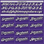 Personalized Purple White-Black Authentic Raglan Sleeves Baseball Jersey Team Custom Name and Number