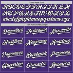 Personalized Purple White-Black Authentic Sleeveless Baseball Jersey Team Custom Name and Number