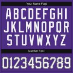 Personalized Purple White-Black Authentic Throwback Basketball Jersey Team Custom Name and Number