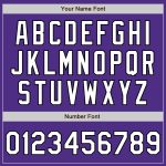 Personalized Purple White-Black Bomber Full-Snap Varsity Letterman Jacket