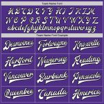 Personalized Purple White-Black Bomber Full-Snap Varsity Letterman Jacket