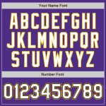 Personalized Purple White Black-Gold Bomber Full-Snap Varsity Letterman Jacket Team Custom Name and Number