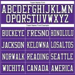 Personalized Purple White-Black Mesh Authentic Football Jersey Team Custom Name and Number
