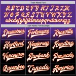 Personalized Purple White Black-Orange Bomber Full-Snap Varsity Letterman Fade Fashion Jacket Team Custom Name and Number