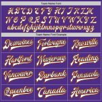 Personalized Purple White Black-Orange Bomber Full-Snap Varsity Letterman Jacket Team Custom Name and Number