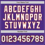 Personalized Purple White Black-Orange Bomber Full-Snap Varsity Letterman Jacket Team Custom Name and Number
