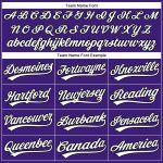 Personalized Purple White-Black Performance Vapor Golf Polo Shirt Team Custom Name and Number
