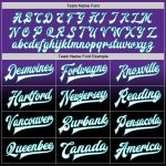 Personalized Purple White Black-Teal Bomber Full-Snap Varsity Letterman Fade Fashion Jacket Team Custom Name and Number