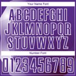 Personalized Purple White Geometric Lines Sublimation Soccer Uniform Jersey Team Custom Name and Number