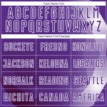 Personalized Purple White Geometric Lines Sublimation Soccer Uniform Jersey Team Custom Name and Number