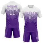 Personalized Purple White Geometric Shape Sublimation Volleyball Uniform Jersey Team Custom Name and Number