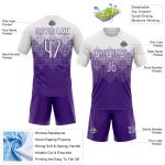 Personalized Purple White Geometric Shape Sublimation Volleyball Uniform Jersey Team Custom Name and Number