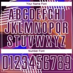 Personalized Purple White Geometric Shapes Sublimation Soccer Uniform Jersey Team Custom Name and Number