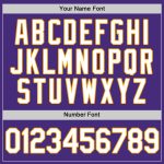 Personalized Purple White-Gold Authentic Baseball Jersey