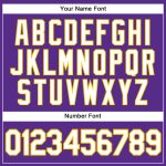 Personalized Purple White-Gold Authentic Sleeveless Baseball Jersey Team Custom Name and Number