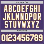 Personalized Purple White-Gold Authentic Softball Jersey Team Custom Name and Number