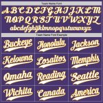 Personalized Purple White-Gold Authentic Softball Jersey Team Custom Name and Number