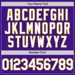 Personalized Purple White-Gold Authentic Throwback Baseball Jersey Team Custom Name and Number