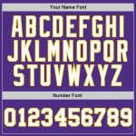 Personalized Purple White-Gold Authentic Throwback Basketball Jersey