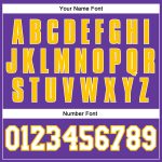 Personalized Purple White-Gold Authentic Throwback Basketball Jersey Team Custom Name and Number