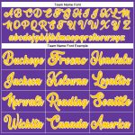 Personalized Purple White-Gold Authentic Throwback Basketball Jersey Team Custom Name and Number