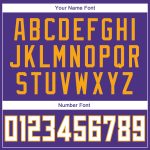 Personalized Purple White-Gold Authentic Throwback Rib-Knit Baseball Jersey Shirt Team Custom Name and Number