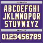 Personalized Purple White-Gold Authentic Two Tone Baseball Jersey Team Custom Name and Number