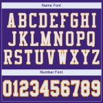 Personalized Purple White-Gold Mesh Authentic Football Jersey