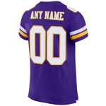 Personalized Purple White-Gold Mesh Authentic Football Jersey
