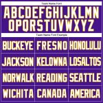 Personalized Purple White-Gold Mesh Authentic Throwback Baseball Jersey Team Custom Name and Number