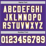 Personalized Purple White-Gold Mesh Authentic Throwback Football Jersey Team Custom Name and Number