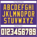 Personalized Purple White-Gold Round Neck Rib-Knit Basketball Jersey Team Custom Name and Number