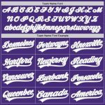 Personalized Purple White-Gray Authentic Baseball Jersey