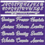 Personalized Purple White-Gray Authentic Baseball Jersey Team Custom Name and Number