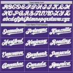 Personalized Purple White-Gray Authentic Raglan Sleeves Baseball Jersey Team Custom Name and Number